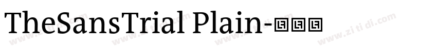 TheSansTrial Plain字体转换